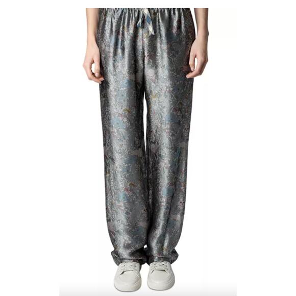 Zadig & Voltaire Pomy Jac British Flower Drawstring Pants, EU 34, US 8 378$ - Picture 1 of 11